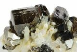 Gemmy Cassiterite Crystals on Quartz - Viloco Mine, Bolivia #246692-1
